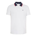 Mens Cotton Regular Fit Stretch Pique Solid Polo Shirt- WHITE