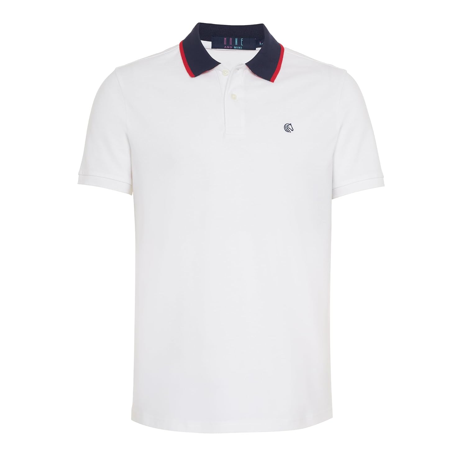 Mens Cotton Regular Fit Stretch Pique Solid Polo Shirt- WHITE