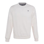 Men’s Solid Fleece Crew Neck Sweatshirt- VANILLA ICE