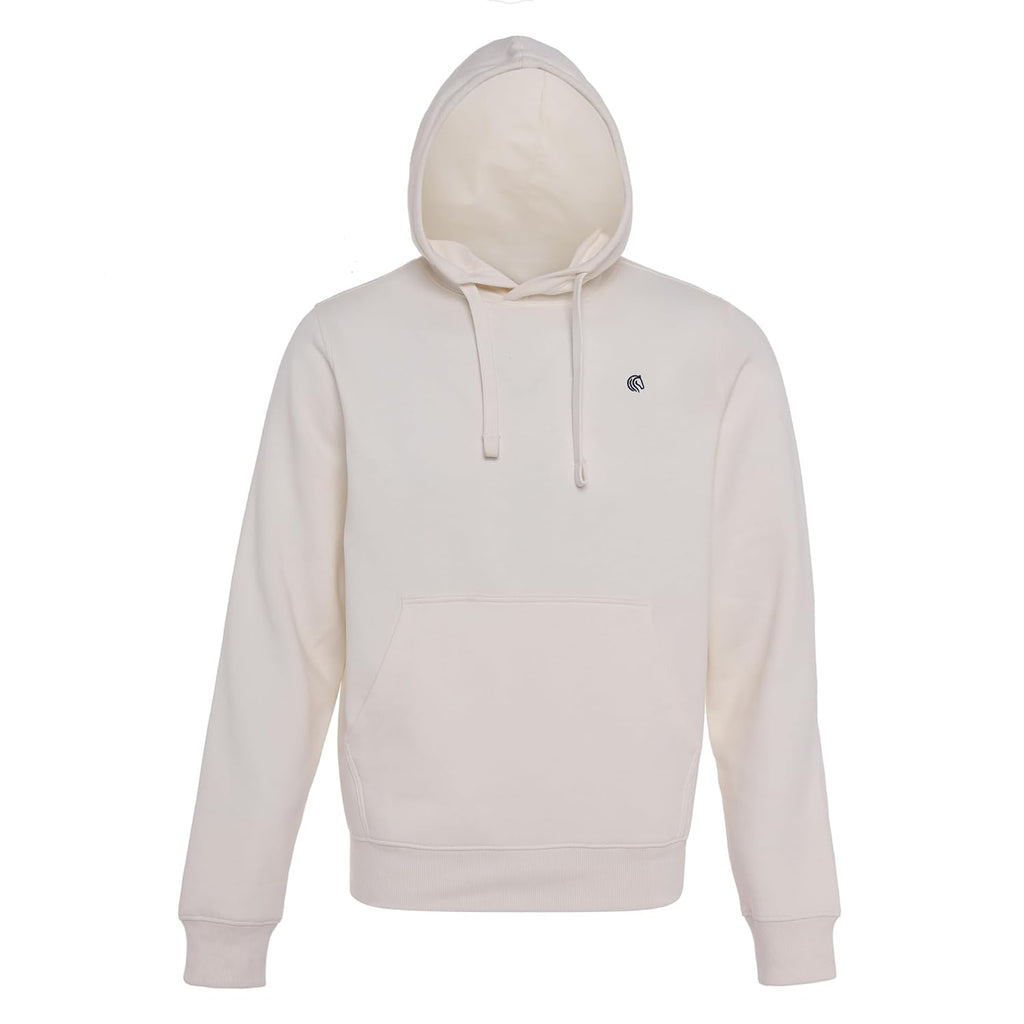 Men’s Solid Hooded Sweatshirt- VANILLA ICE