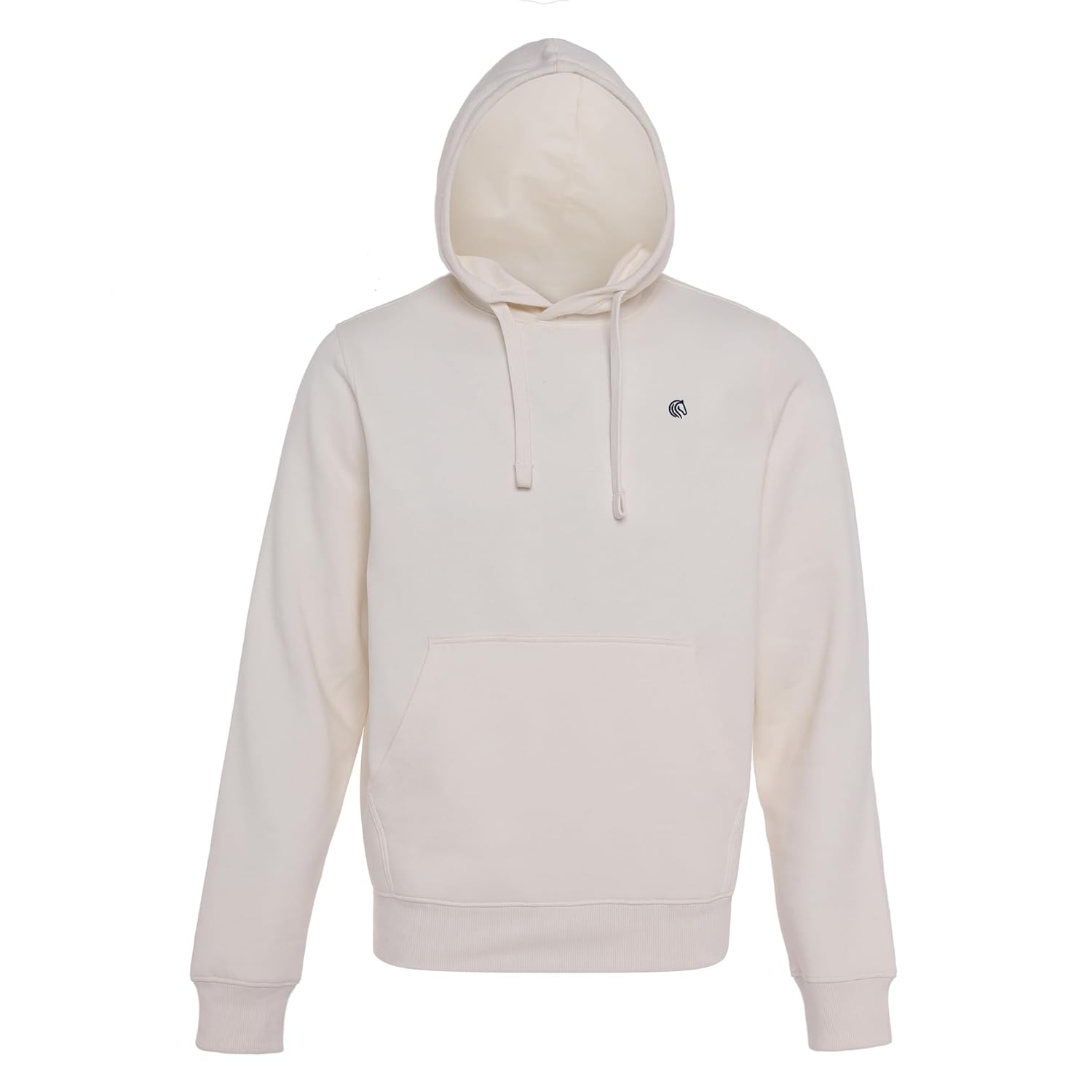 Men’s Solid Hooded Sweatshirt- VANILLA ICE