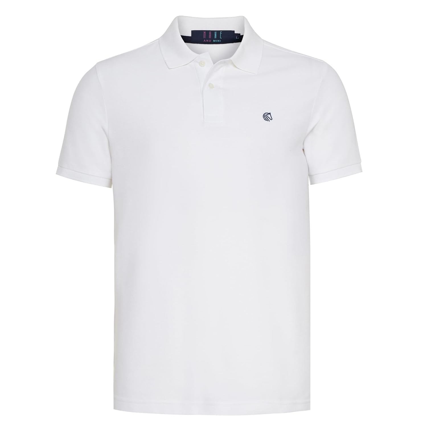 Men's Regular Fit Interlock Polo Shirt-WHITE