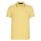 Mens Cotton Regular Fit Stretch Pique Solid Polo Shirt- LEMON YELLOW