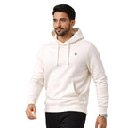 Men’s Solid Hooded Sweatshirt- VANILLA ICE