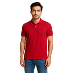 Men's Premium Regular Fit Performance Polo Shirt-RED