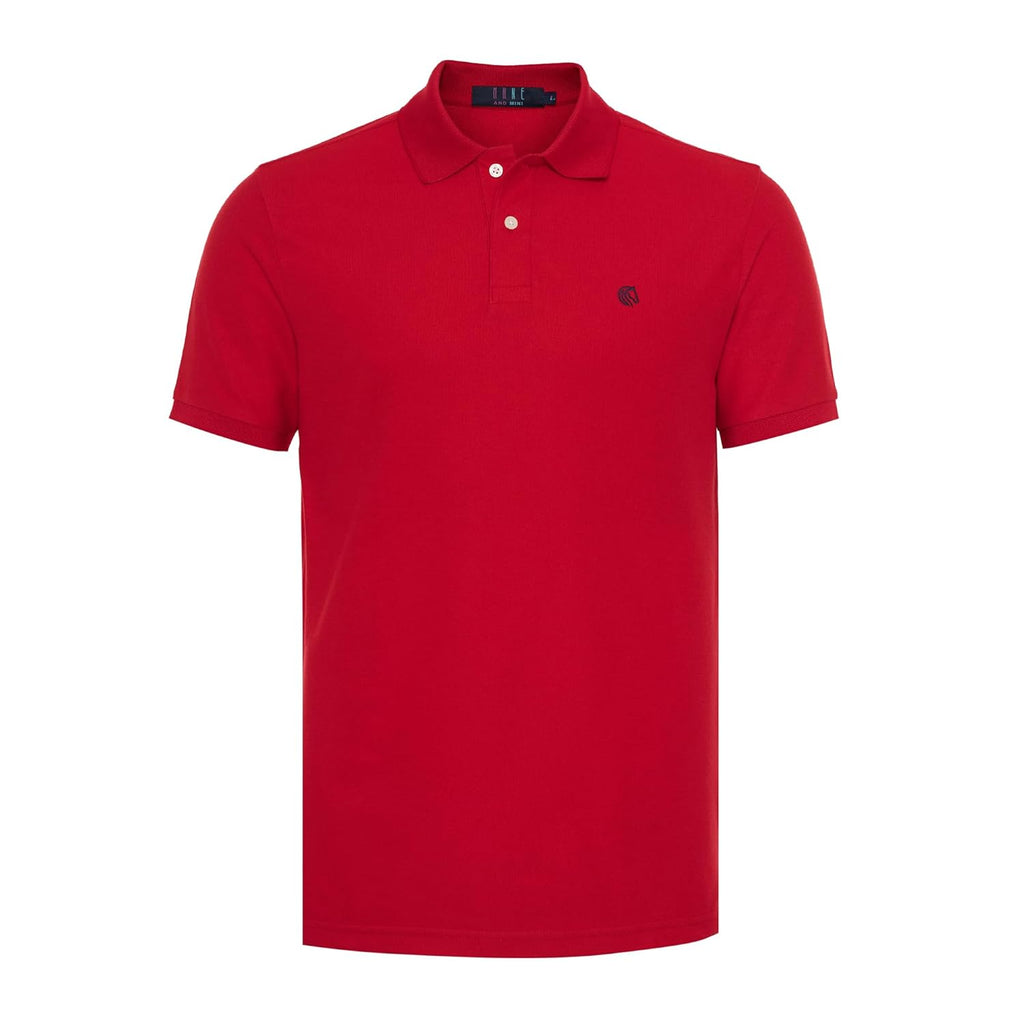 Men's Premium Regular Fit Performance Polo Shirt-RED