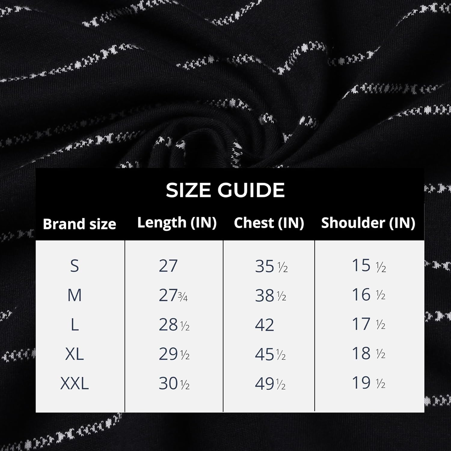 Men’s Regular Fit Jacquard Polo Shirt with Self Collar-BLACK