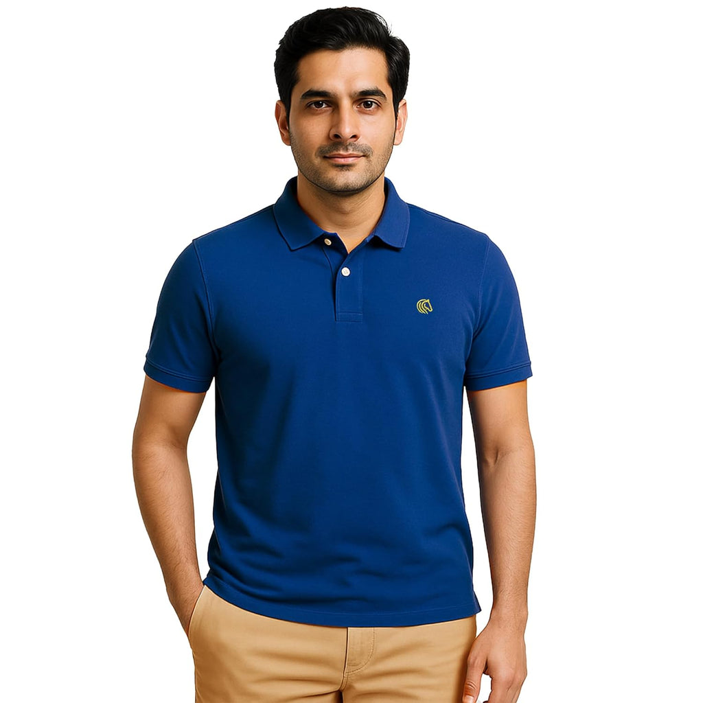 Men's Premium Regular Fit Performance Polo Shirt- ROYAL BLUE
