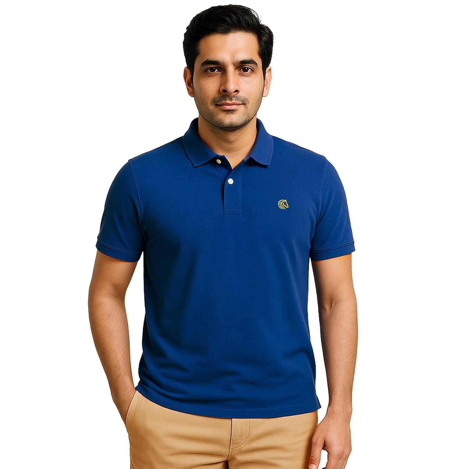 Men's Premium Regular Fit Performance Polo Shirt- ROYAL BLUE