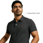 Men's Premium Regular Fit Performance Polo Shirt-Dark Grey