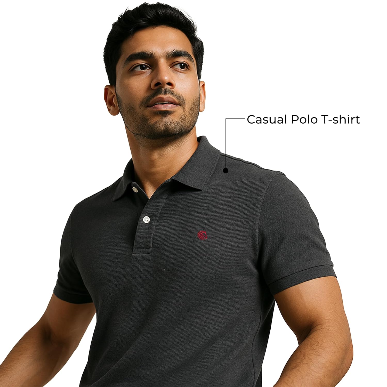 Men's Premium Regular Fit Performance Polo Shirt-Dark Grey