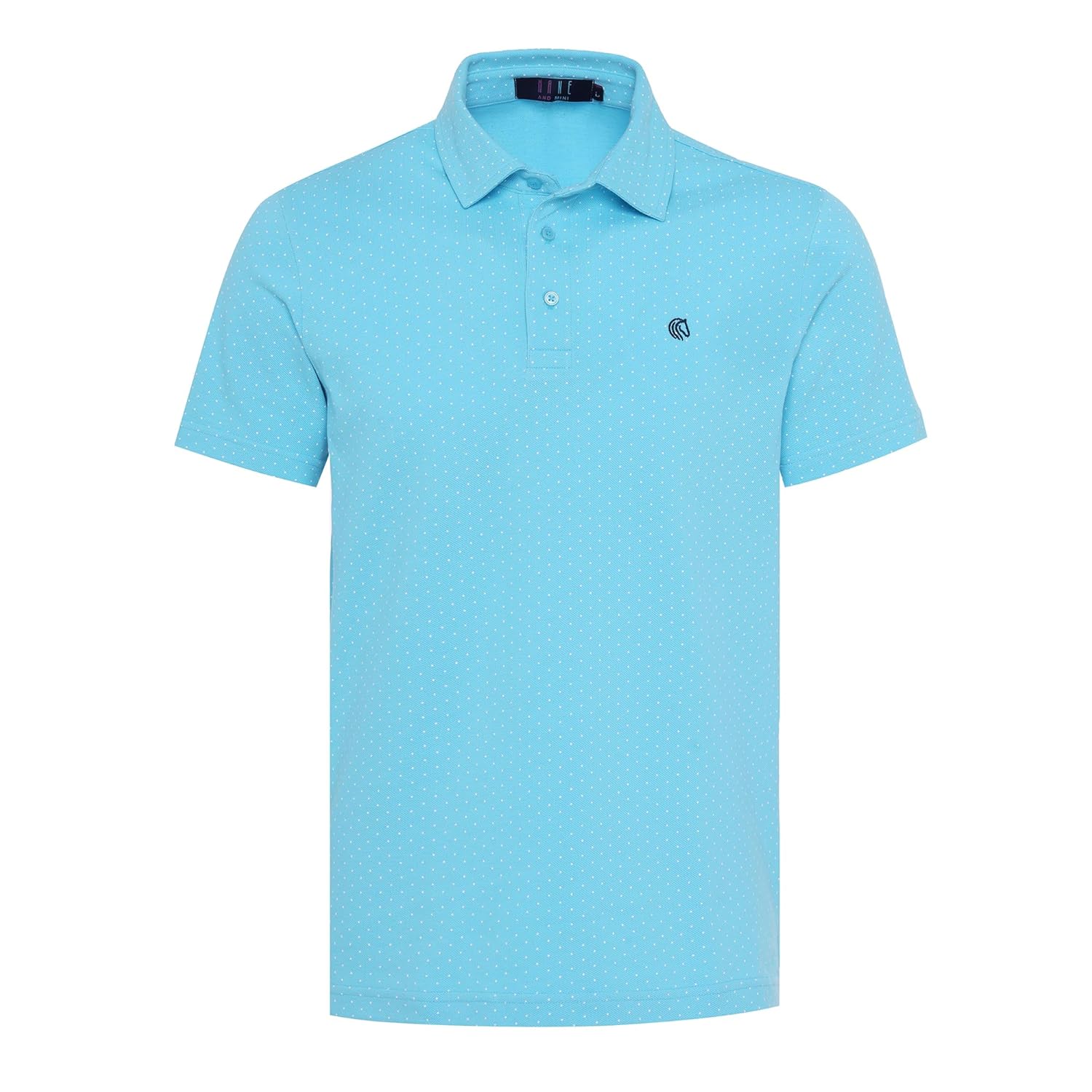 Men’s Cotton Regular Fit Pique Polo Neck T Shirt- BLUE TOPAZ