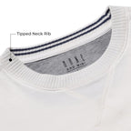 Men’s Solid Fleece Crew Neck Sweatshirt- VANILLA ICE