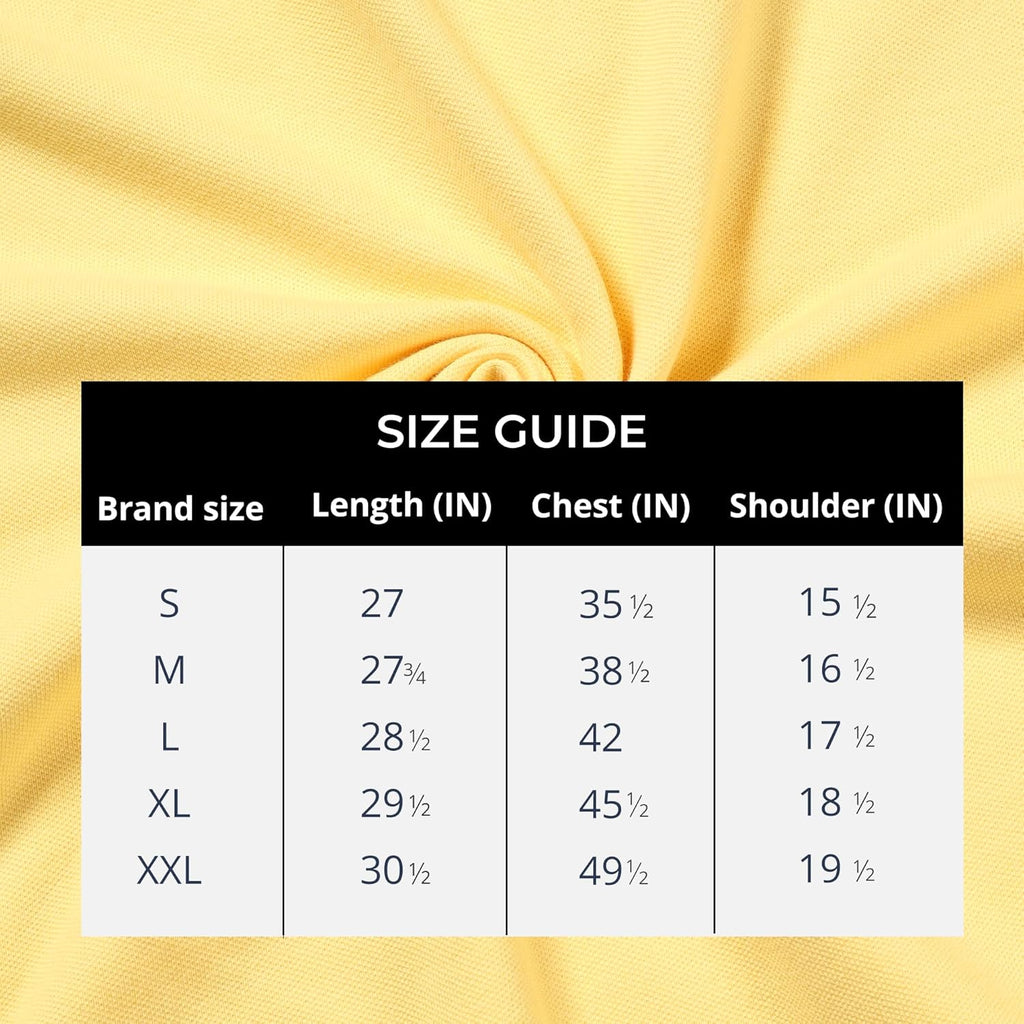 Mens Cotton Regular Fit Stretch Pique Solid Polo Shirt- LEMON YELLOW
