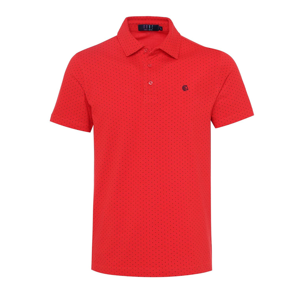 Men’s Cotton Regular Fit Pique Polo Neck T Shirt- FLAMES SCARLET