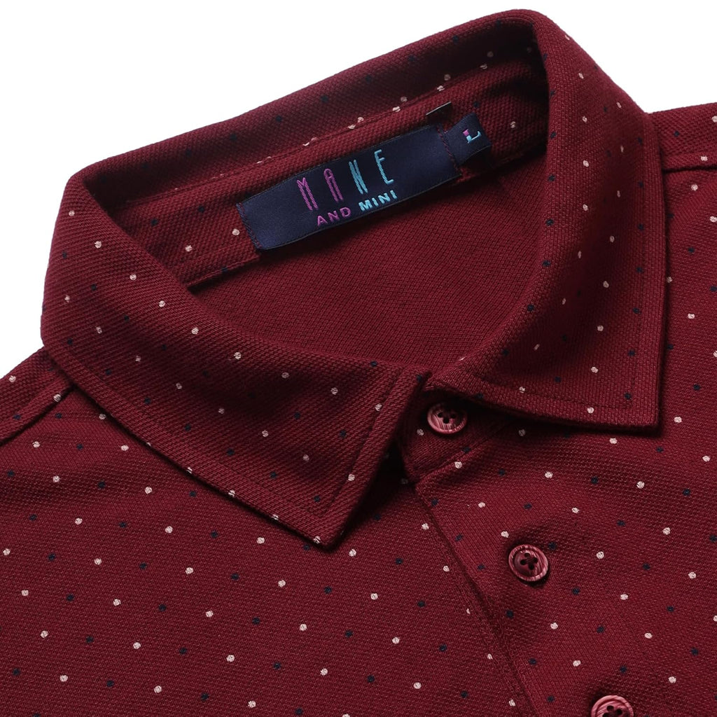 Men’s Cotton Regular Fit Pique Polo Neck T Shirt- BURGUNDY