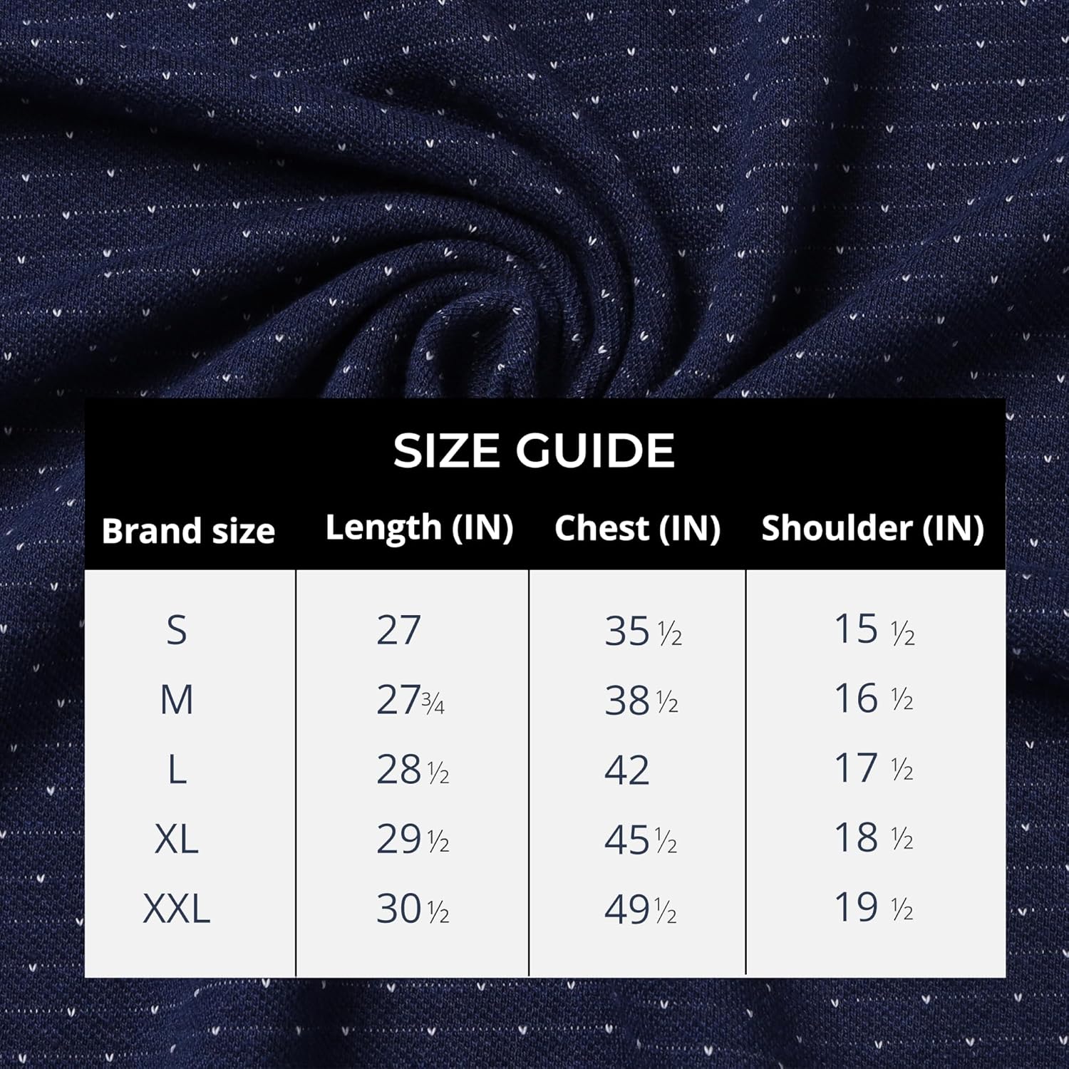 Men’s Regular Fit Jacquard Polo Shirt with Self Collar-INDIGO MELANGE