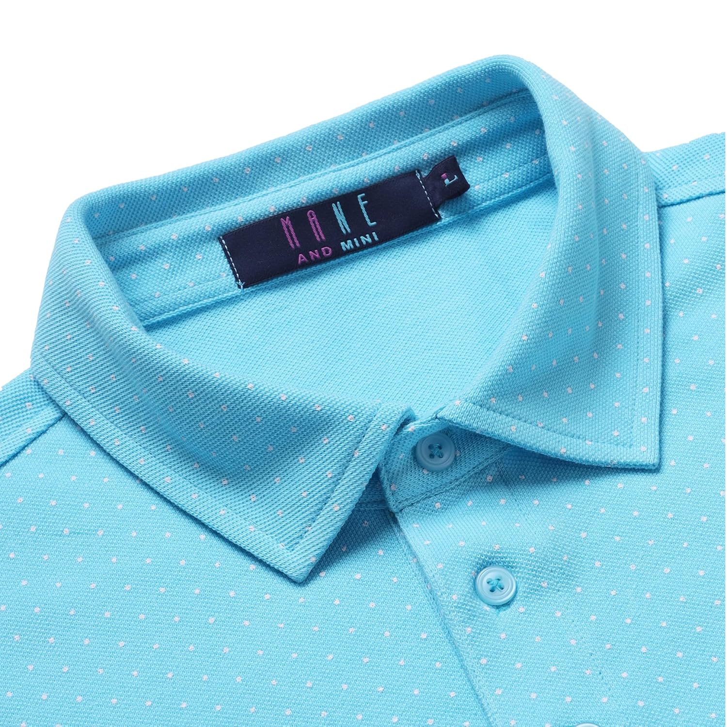 Men’s Cotton Regular Fit Pique Polo Neck T Shirt- BLUE TOPAZ