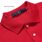 Men's Premium Regular Fit Performance Polo Shirt-RED