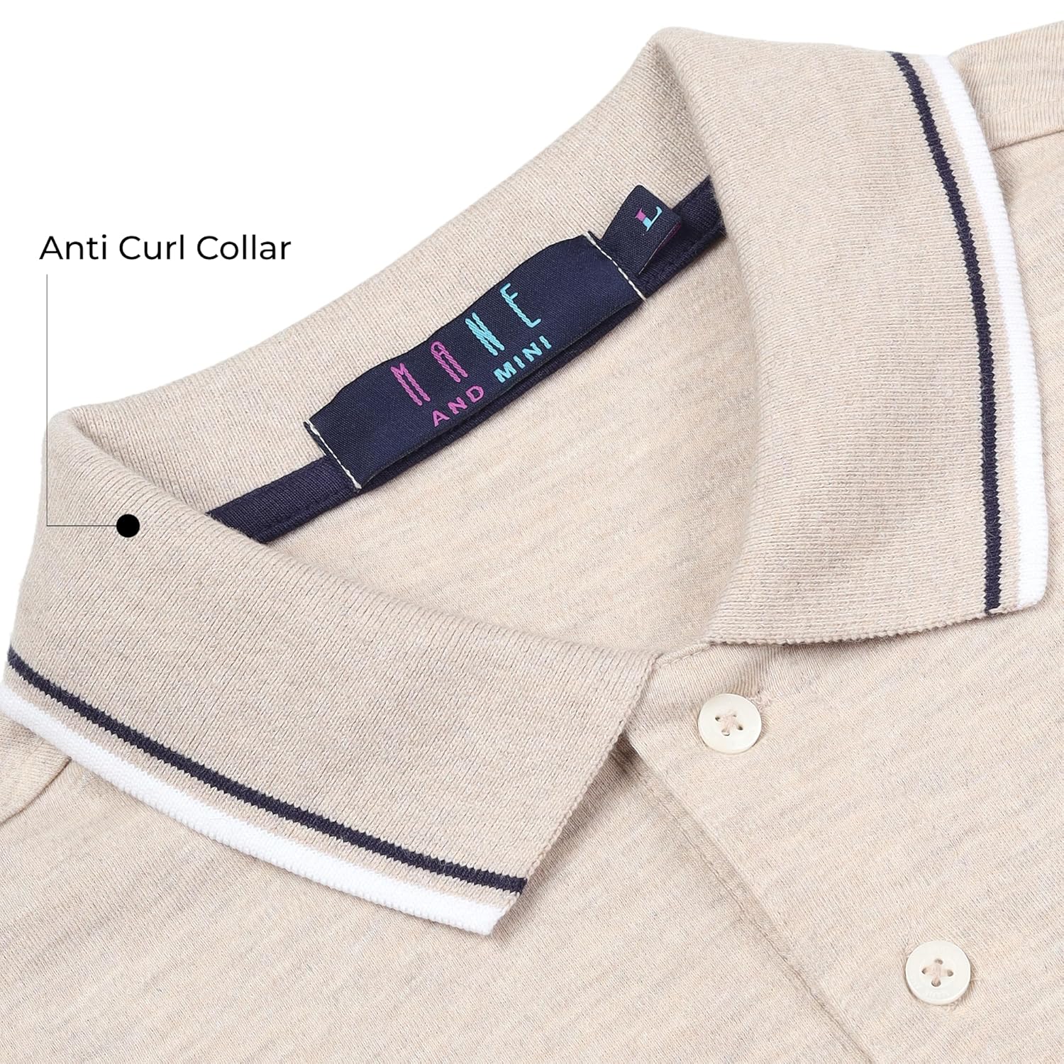 Men's Cotton Polyester Regular Fit Interlock Polo Shirt-SOURDOUGH