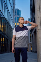 Men's Regular Fit Color-Block Polo Shirt