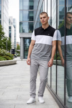 Men's Regular Fit Color-Block Polo Shirt