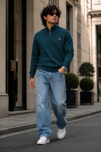 Men's Mock Neck Interlock Long Sleeve