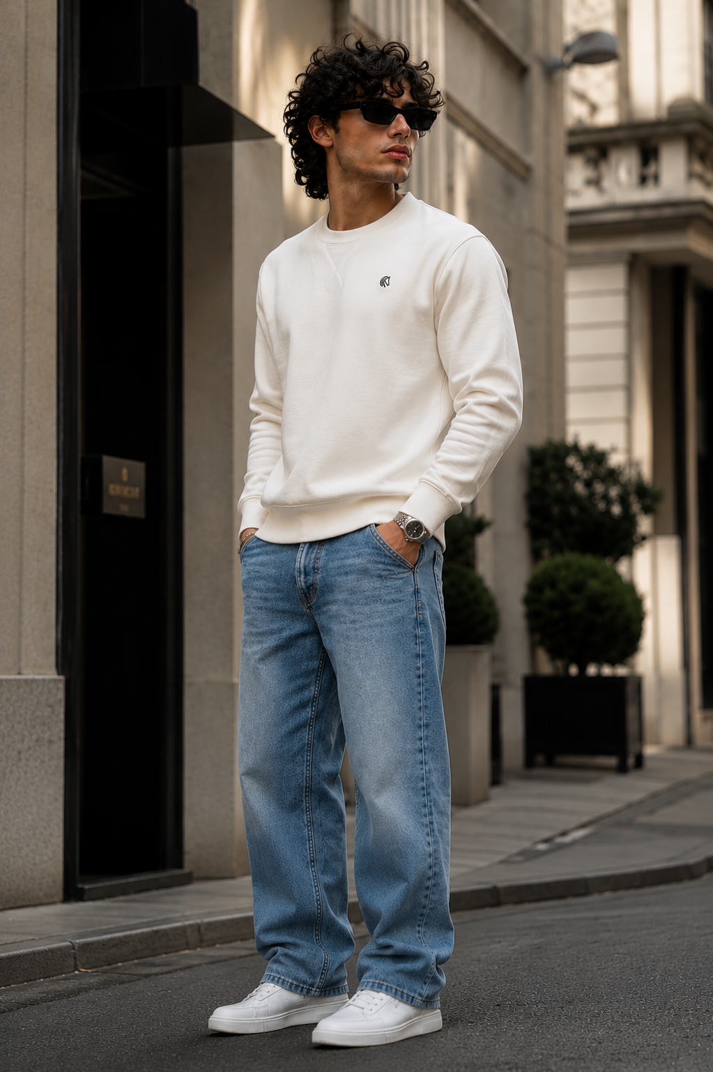 Men's Full Sleeve Sweatshirts - Vanilla White