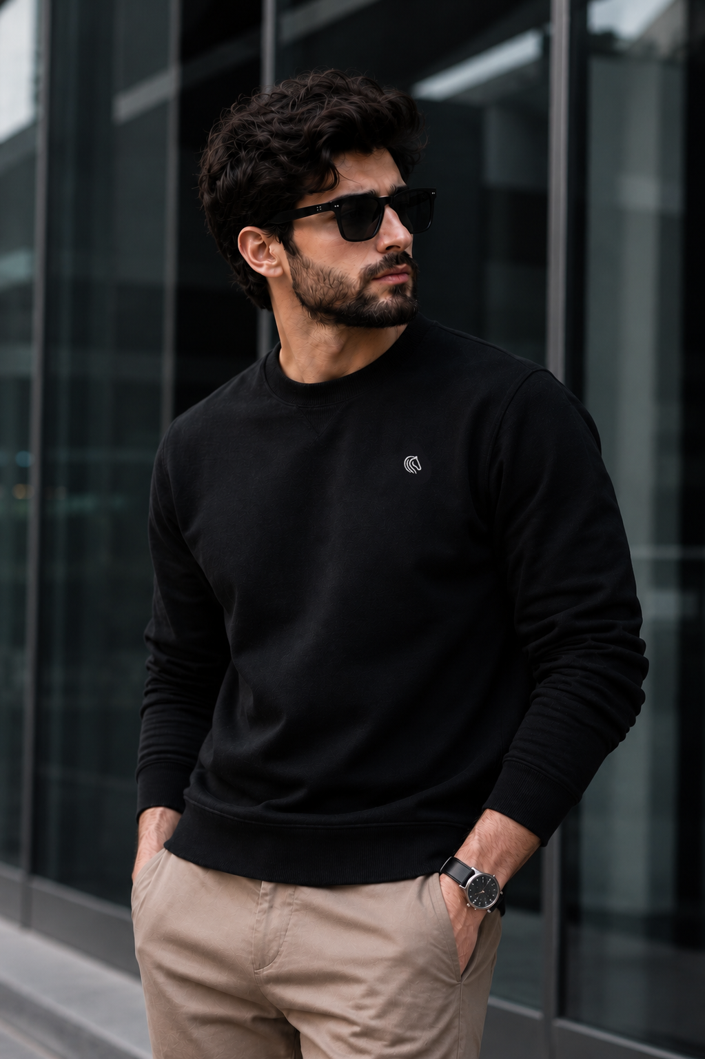 Men's Full Sleeve Sweatshirts - Black
