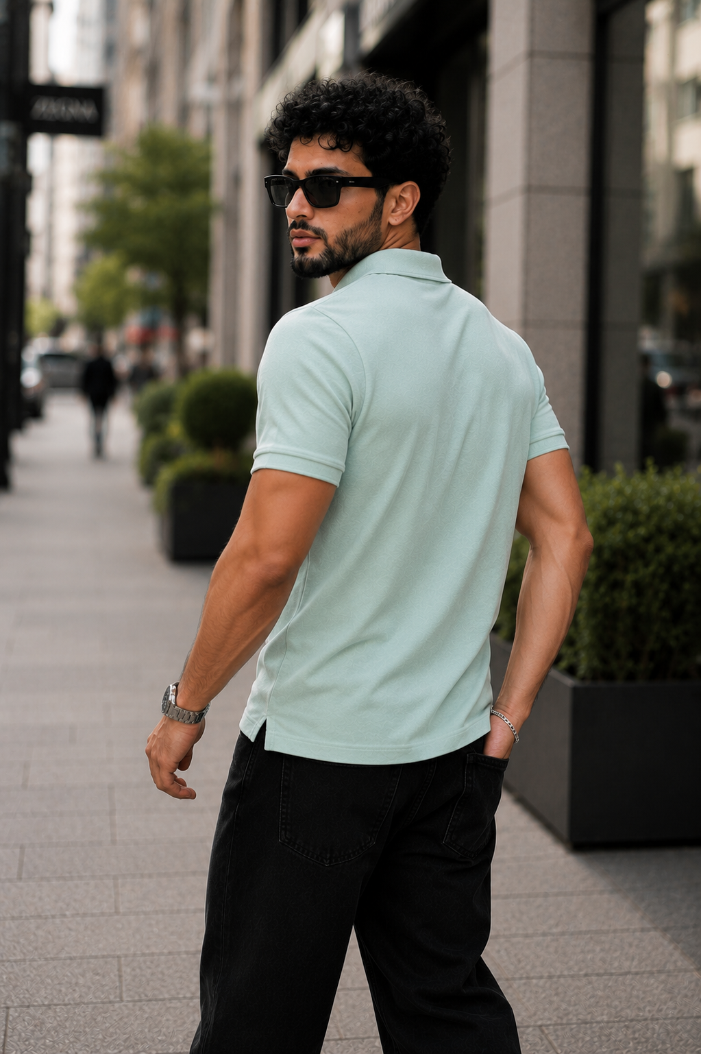 Men's Regular Fit Piped Polo Shirt