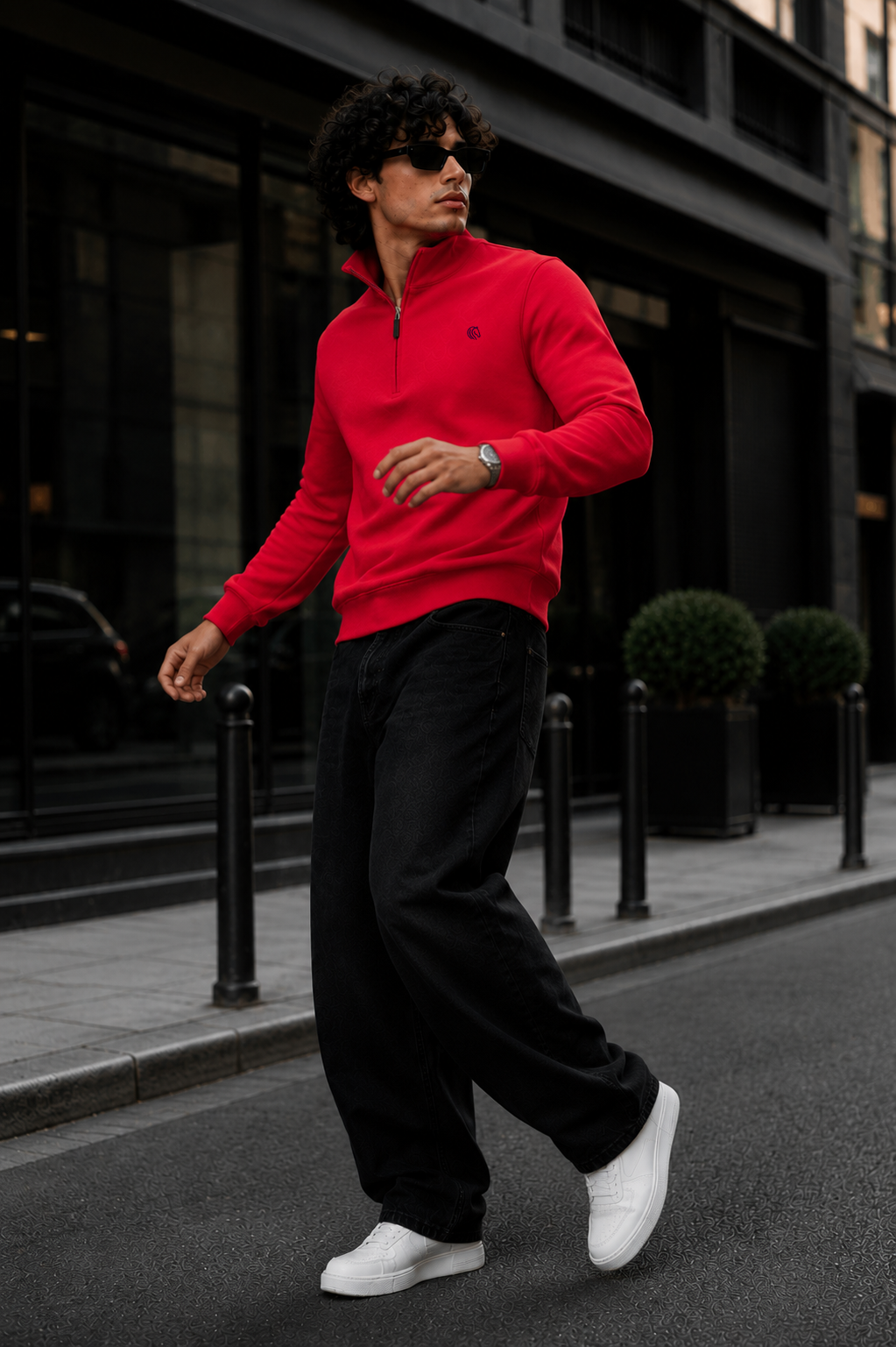 Men's Mock Neck Interlock Long Sleeve