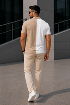Men's Regular Fit Color-Block Polo Shirt