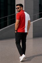 Men's Regular Fit Color-Block Polo Shirt